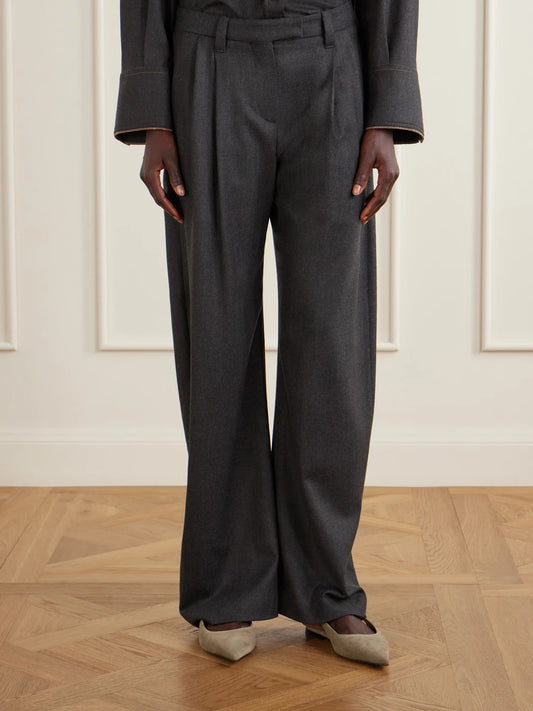 Wool Wide-leg Pants