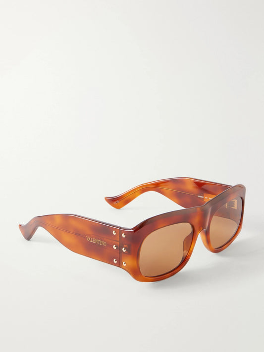 VALENTINO EYEWEAR Square-frame Recycled-acetate Sunglasses