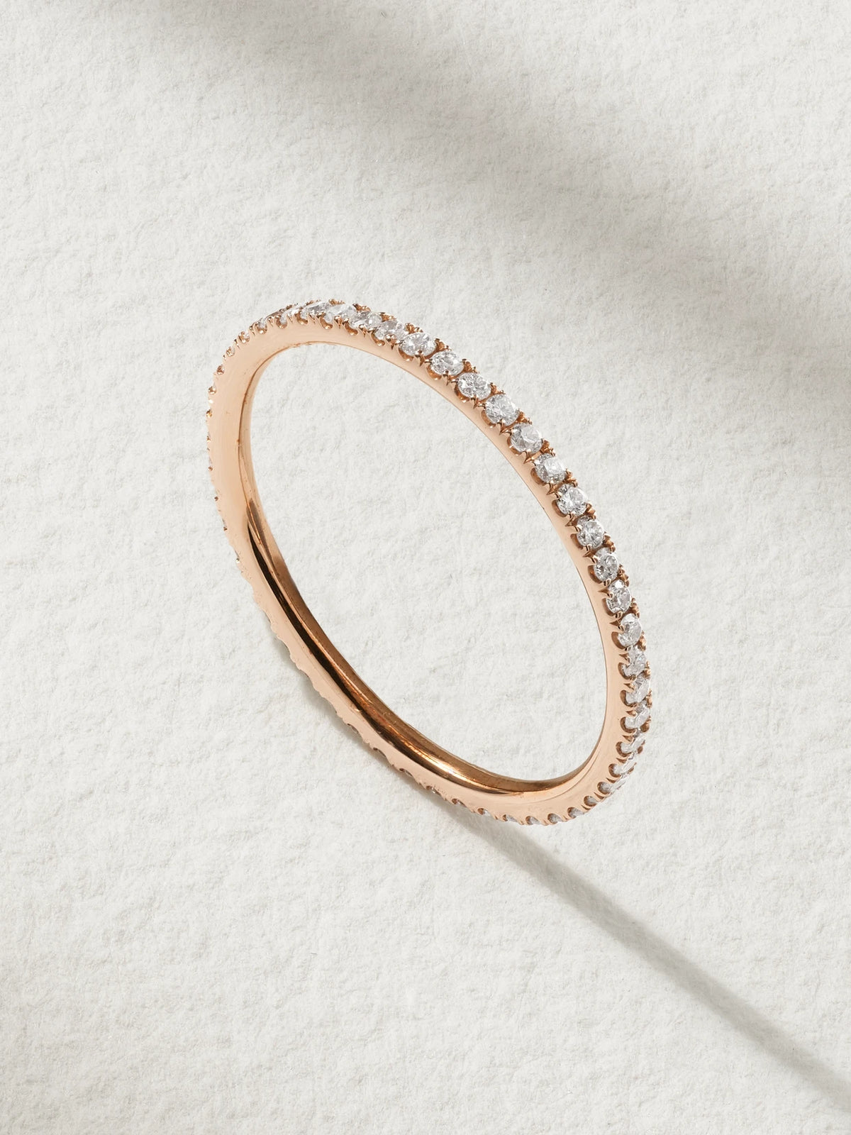 Thread 18-karat Rose Gold Diamond Eternity Ring
