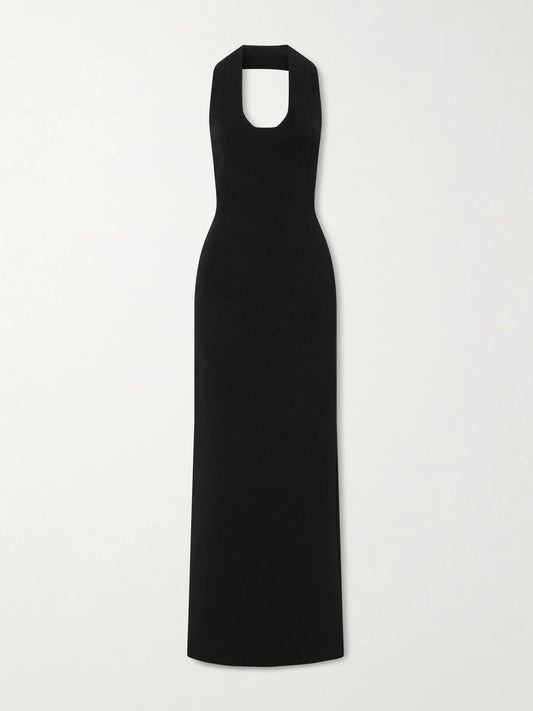 Mahi Knitted Halterneck Maxi Dress