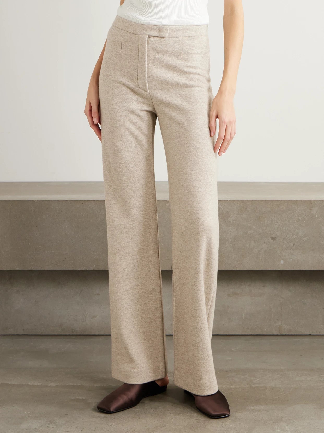 Robin Cashmere-blend Wide-leg Pants