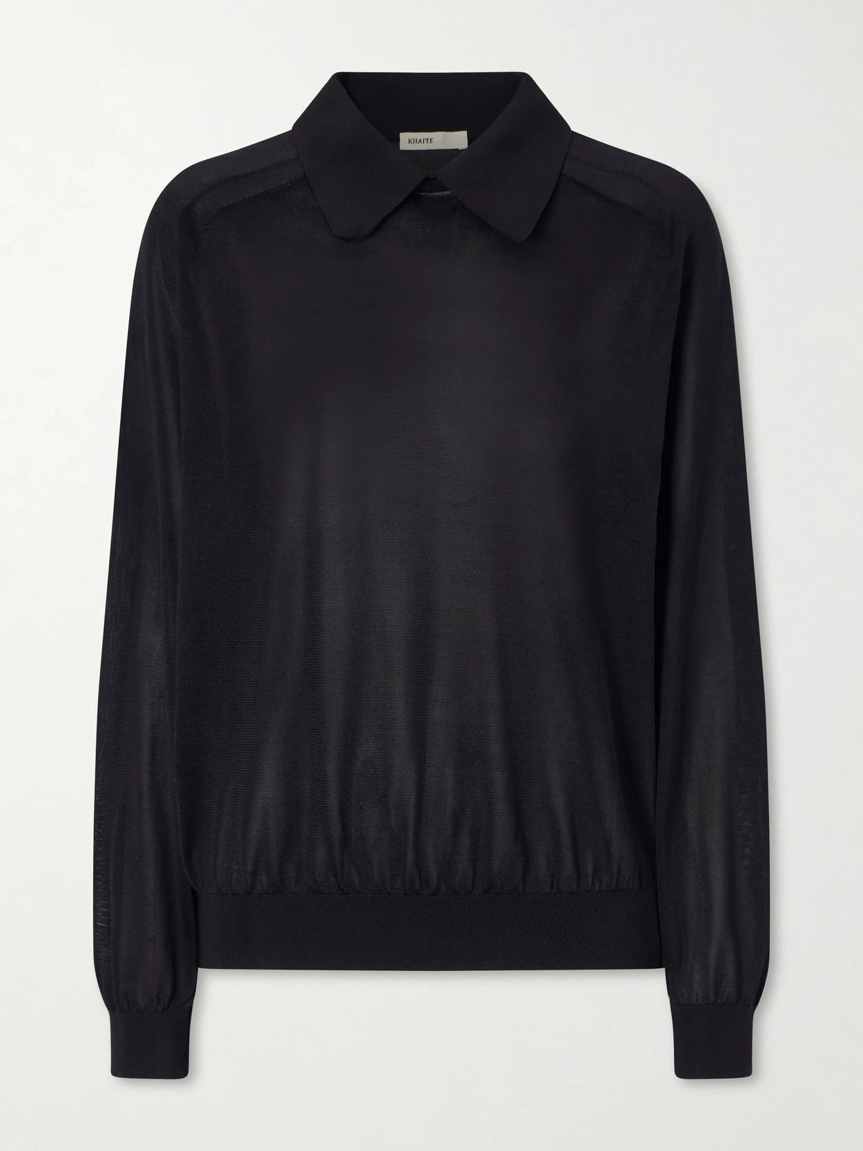 Alexa Silk-knitted Polo Sweater