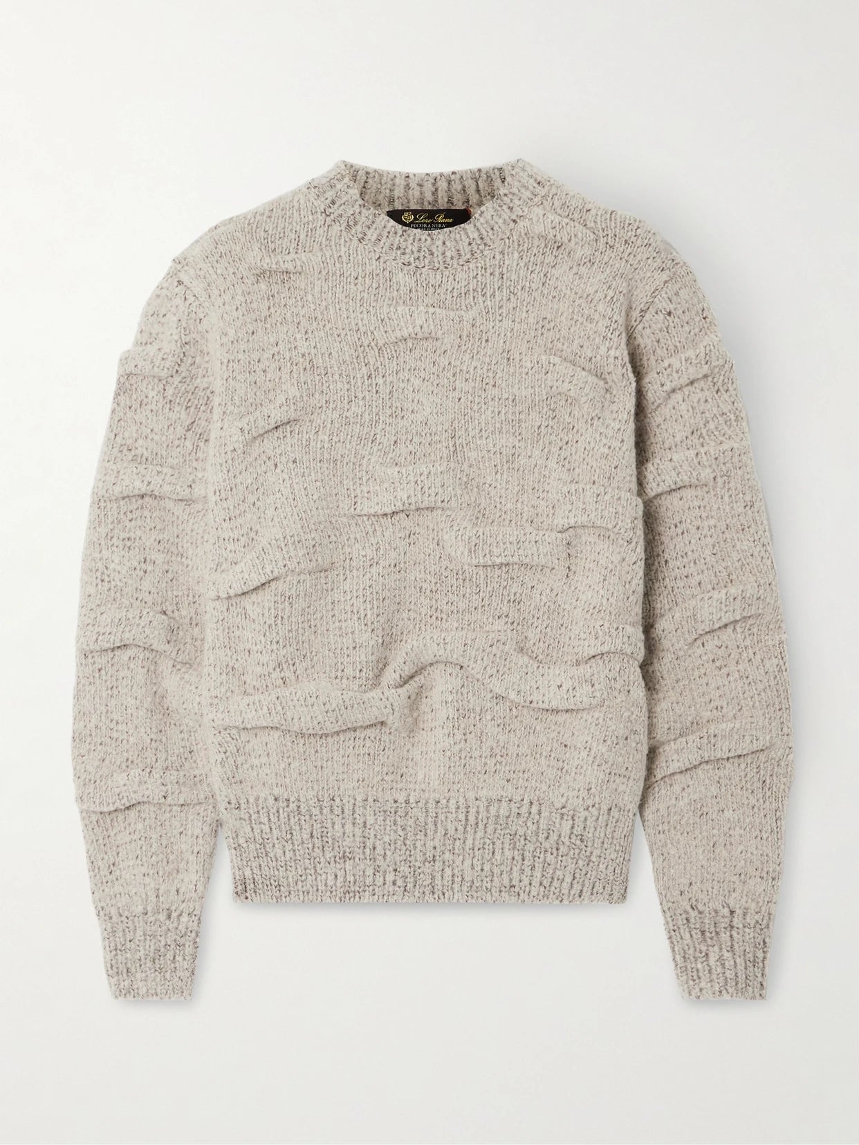 Gathered Knitted Wool Sweater