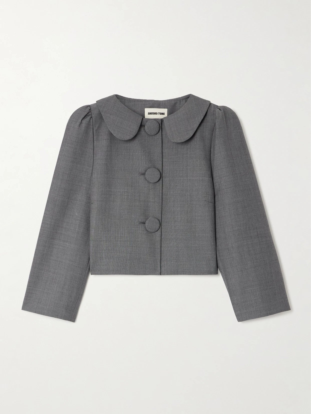 Cropped Grain De Poudre Jacket