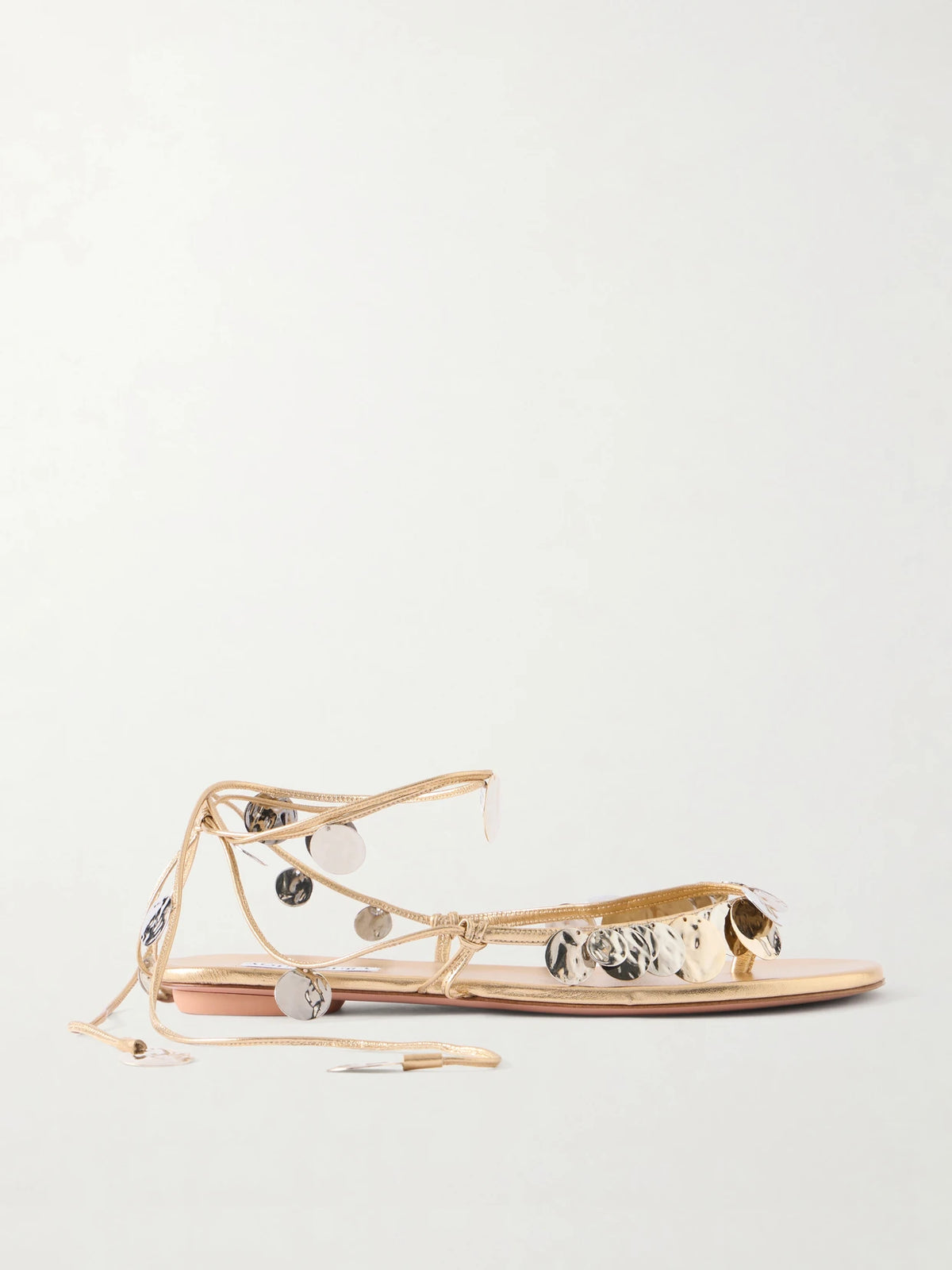 Florin Embellished Leather Thong Sandals