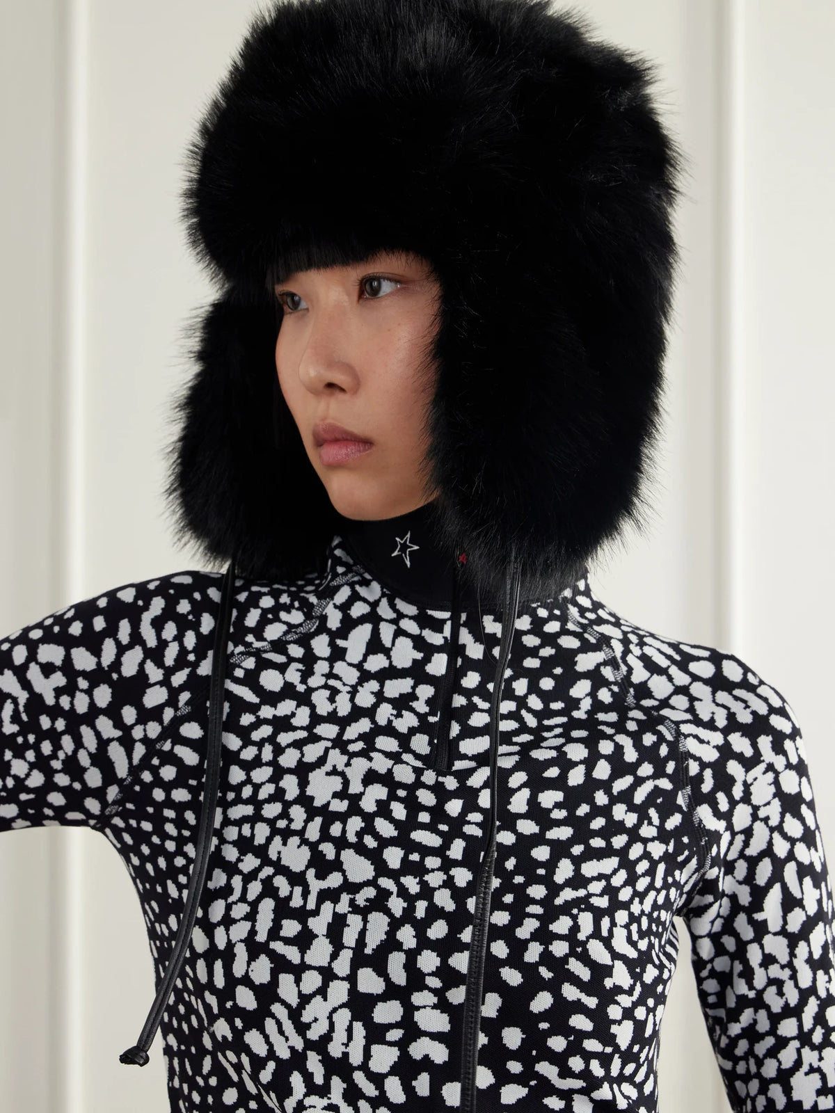 Image of Accessories. Product name - Trapper Plush Hat in Black colour by brand - Perfect Moment