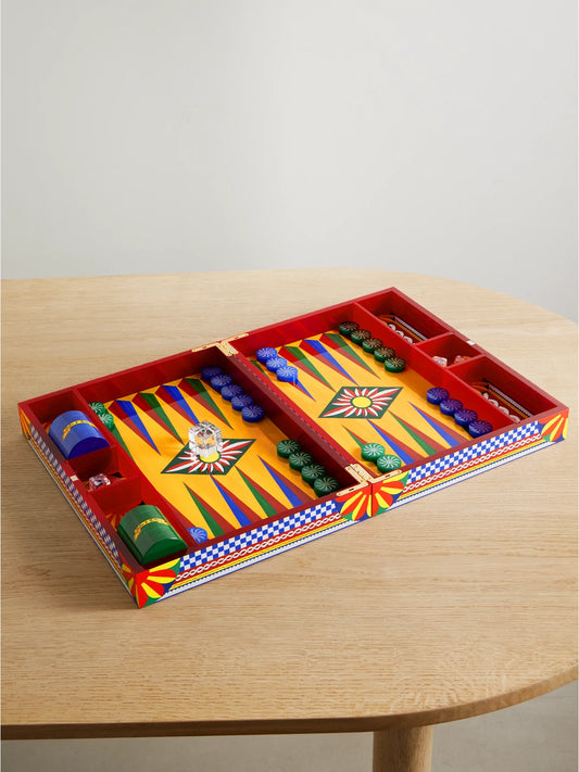 Dolce & Gabbana Caretto Resin And Wood Backgammon Set