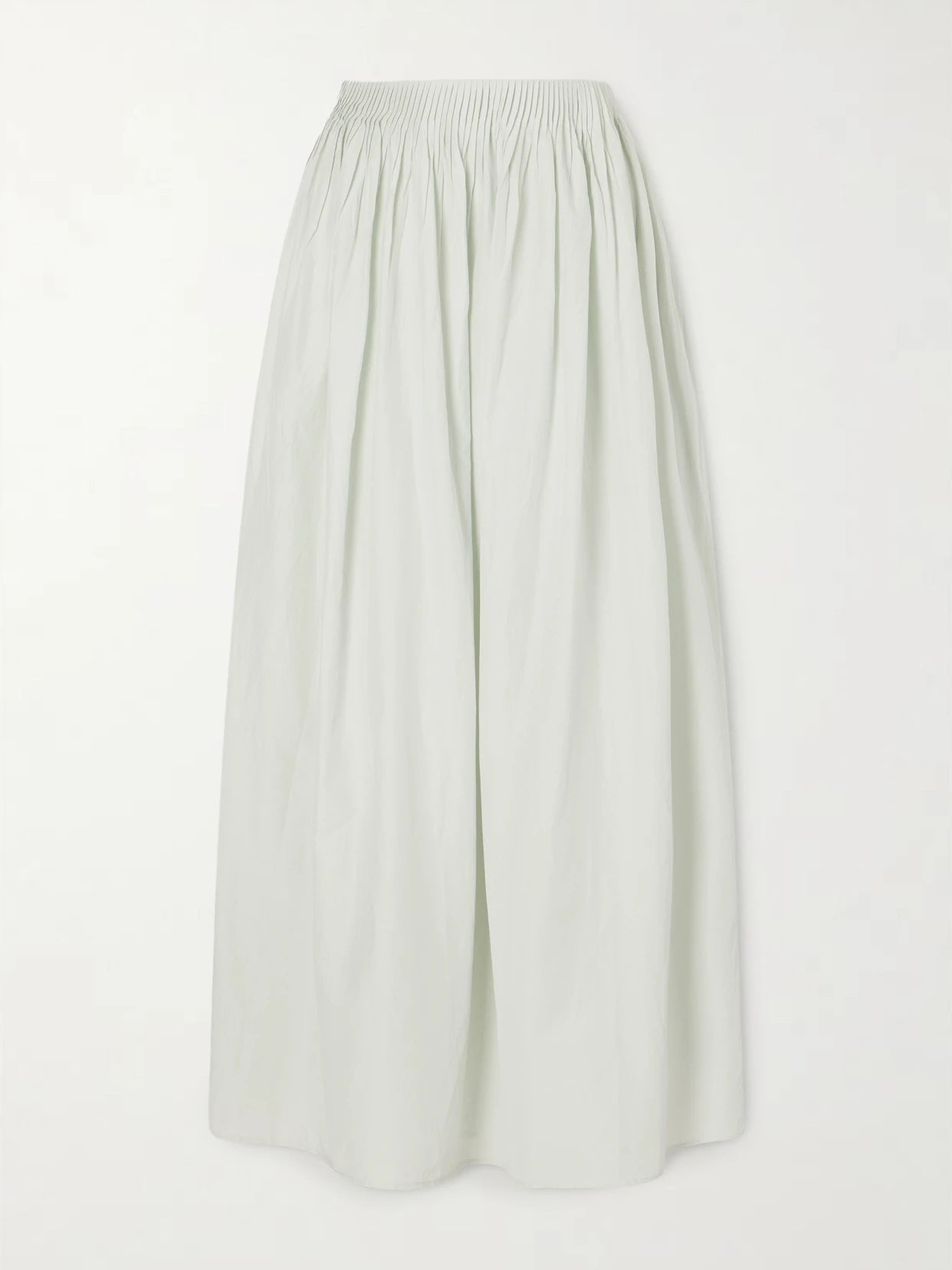 Naya Gathered Cotton And Silk-blend Maxi Skirt