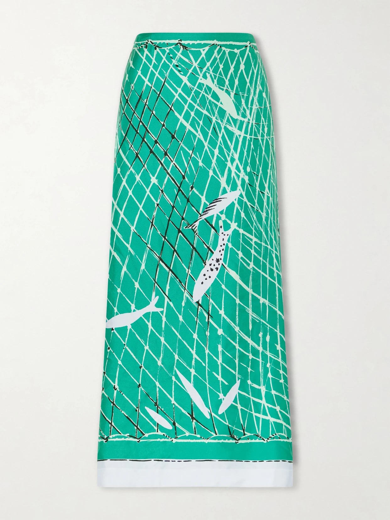 Linnie Printed Silk Maxi Skirt