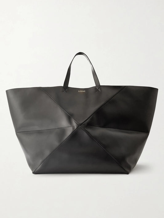 Puzzle Fold Xl Convertible Leather Tote