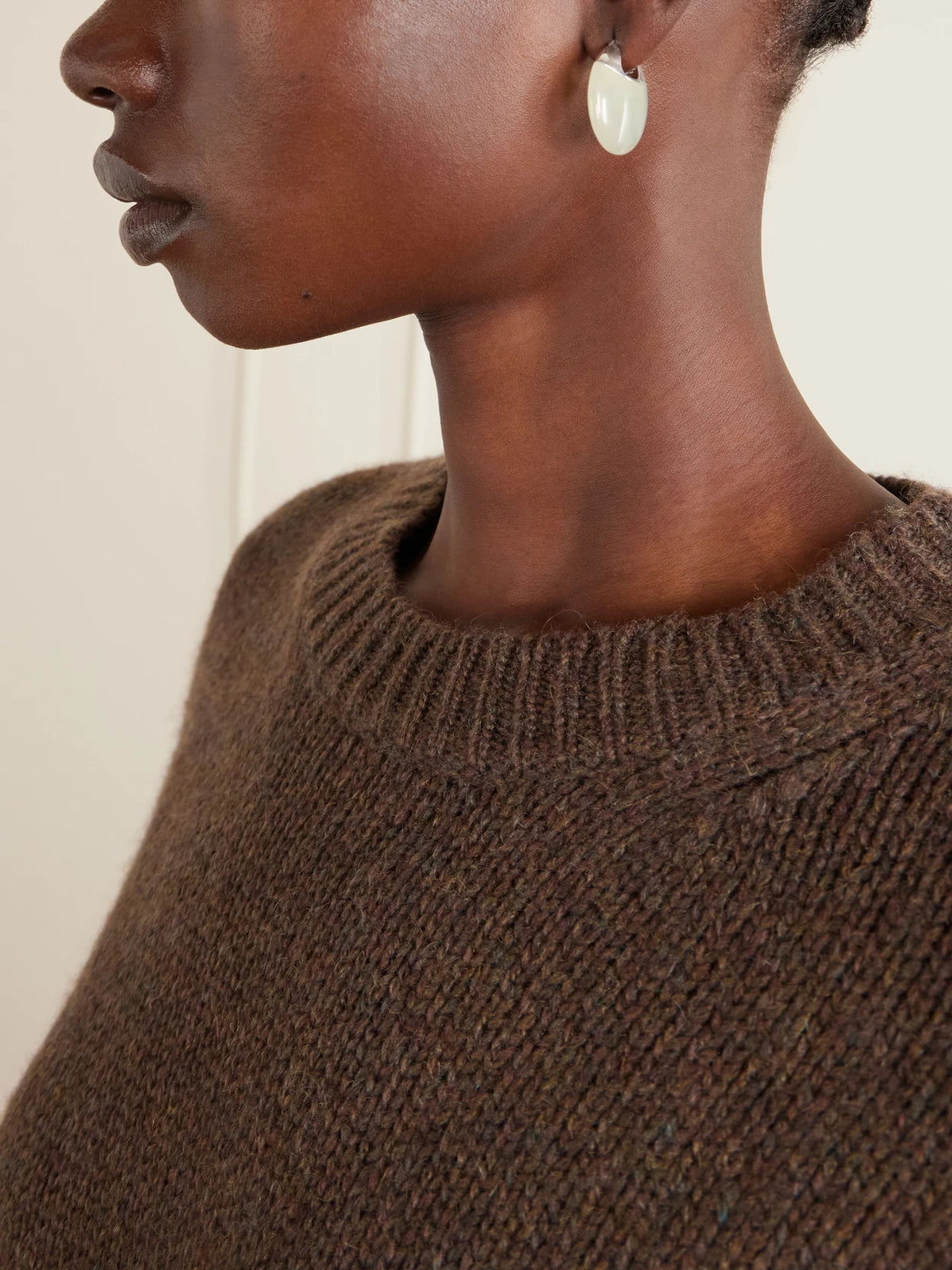 The Erin Silver And Serpentine Hoop Earrings