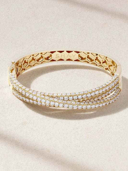 SHAY 18-karat Gold Diamond Bangle
