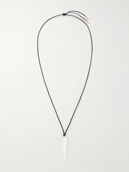 Sophie Buhai Spear Large Sterling Silver, Quartz And Cord Necklace