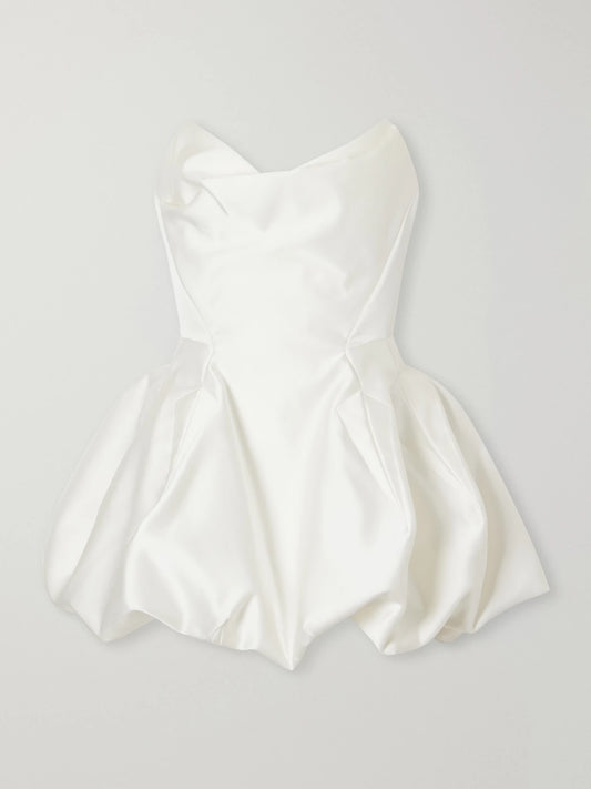 Vivienne Westwood Joy Strapless Draped Duchess-satin Corset Mini Dress
