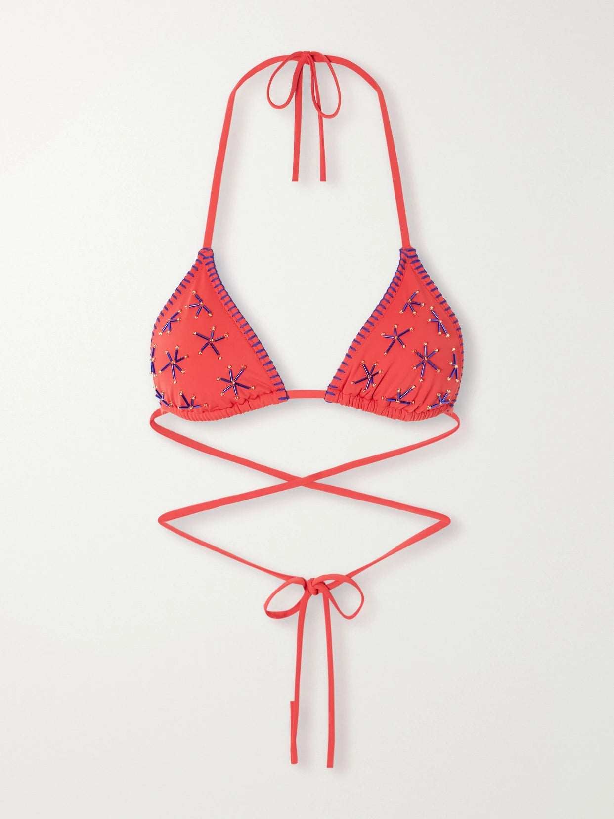 Lido Bead-embellished Triangle Bikini Top