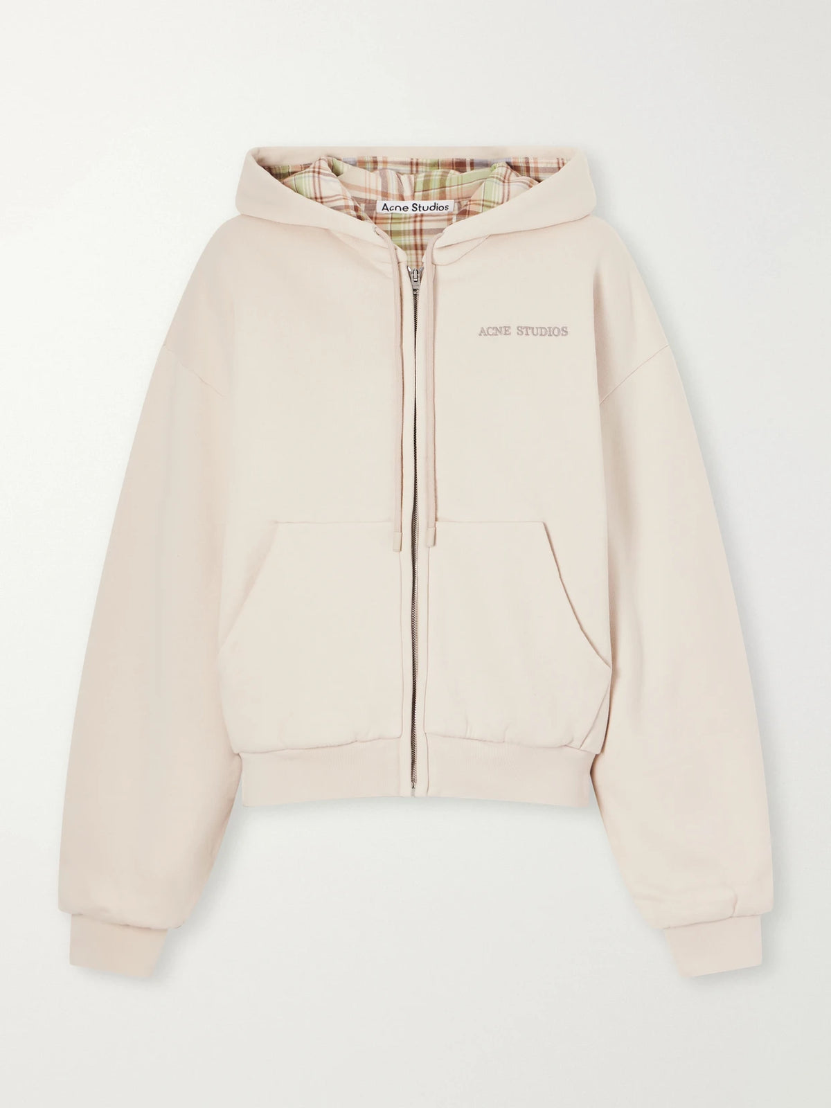Acne Studios Embroidered Cotton Zip-up Hoodie