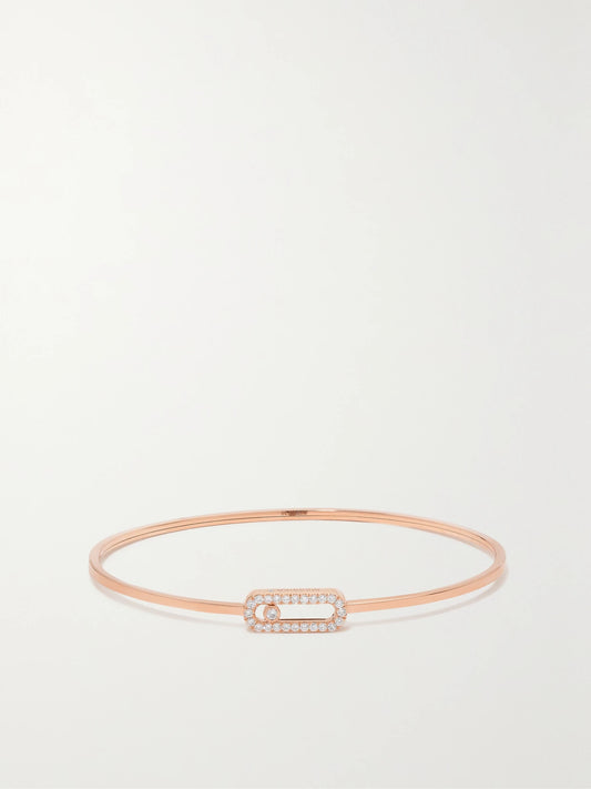 Move Uno 18-karat Rose Gold Diamond Bangle