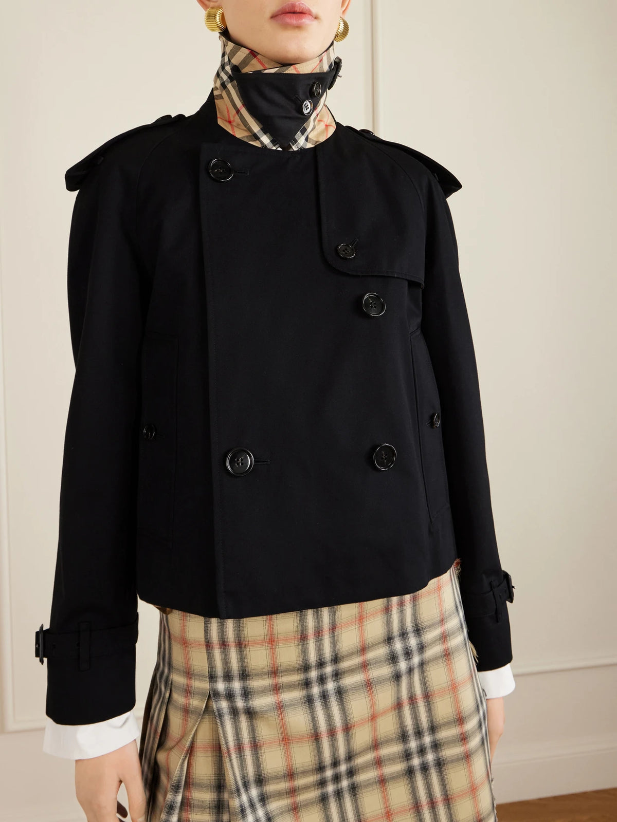 Double-breasted Cotton-gabardine Jacket