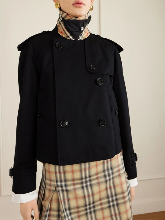 Double-breasted Cotton-gabardine Jacket
