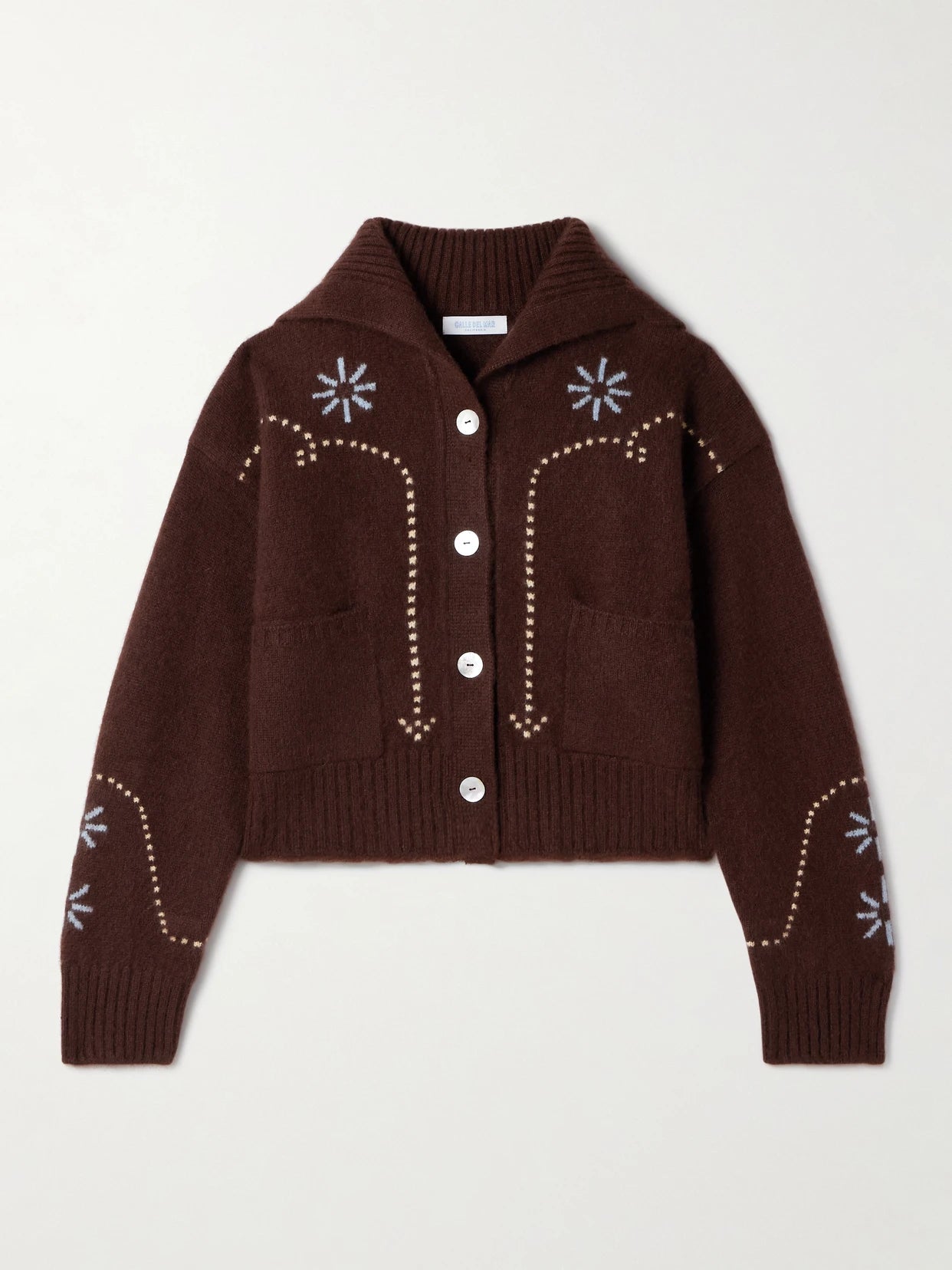 Intarsia-knit Cashmere Cardigan