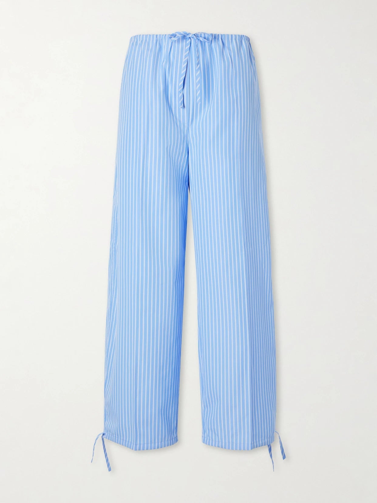 Striped Cotton Wide-leg Balloon Pants