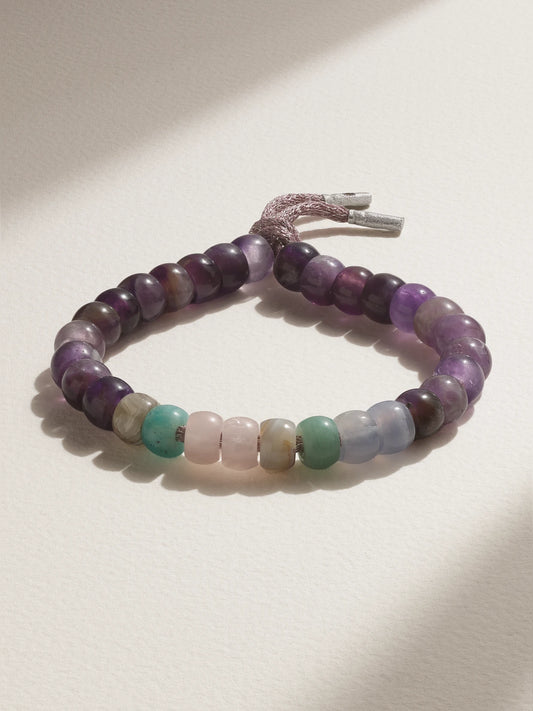 Forte Beads Big Sur 18-karat Gold And Lurex Multi-stone Bracelet