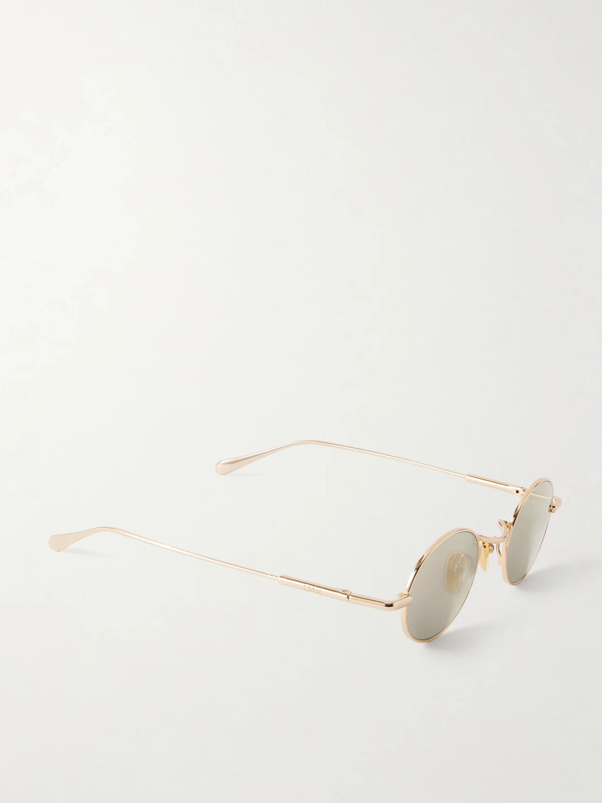 Chloé Round-frame Gold-tone Metal Sunglasses