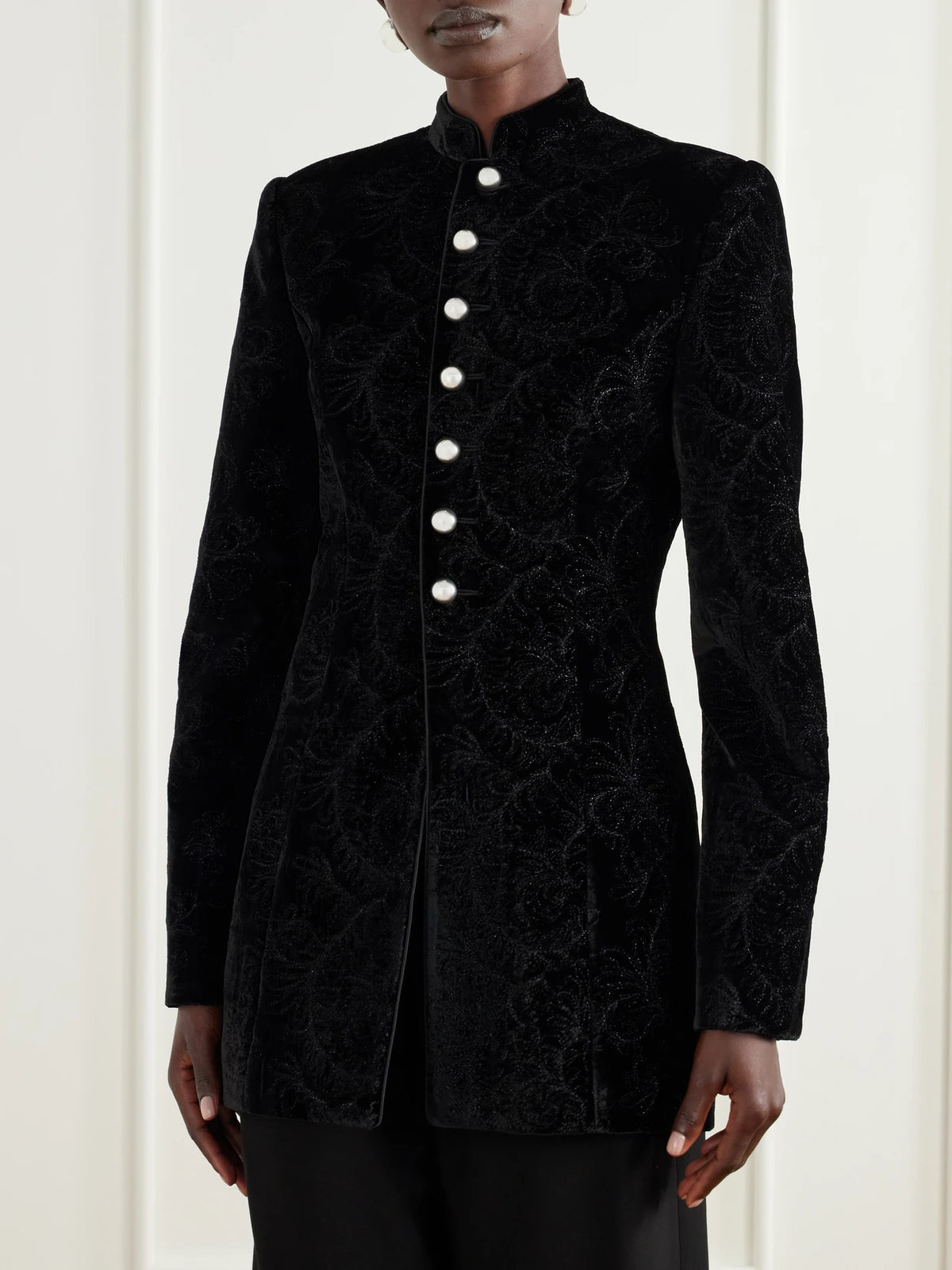 Ann Demeulemeester Yana Paisely-embroidered Velvet Jacket