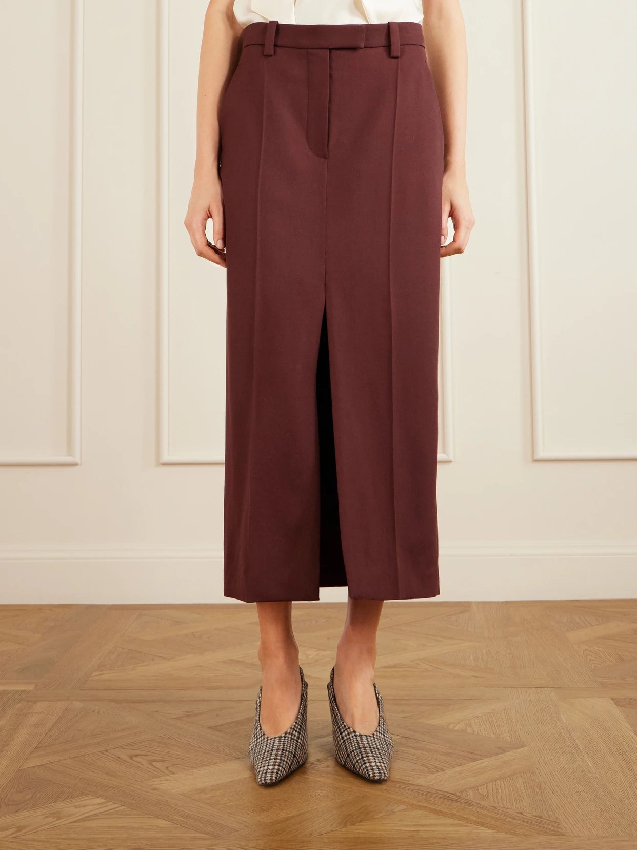 Wool Midi Skirt