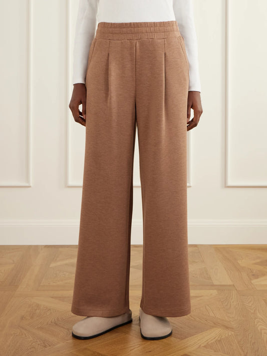 Varley The Extra Wide Leg Pleated Jersey Pants