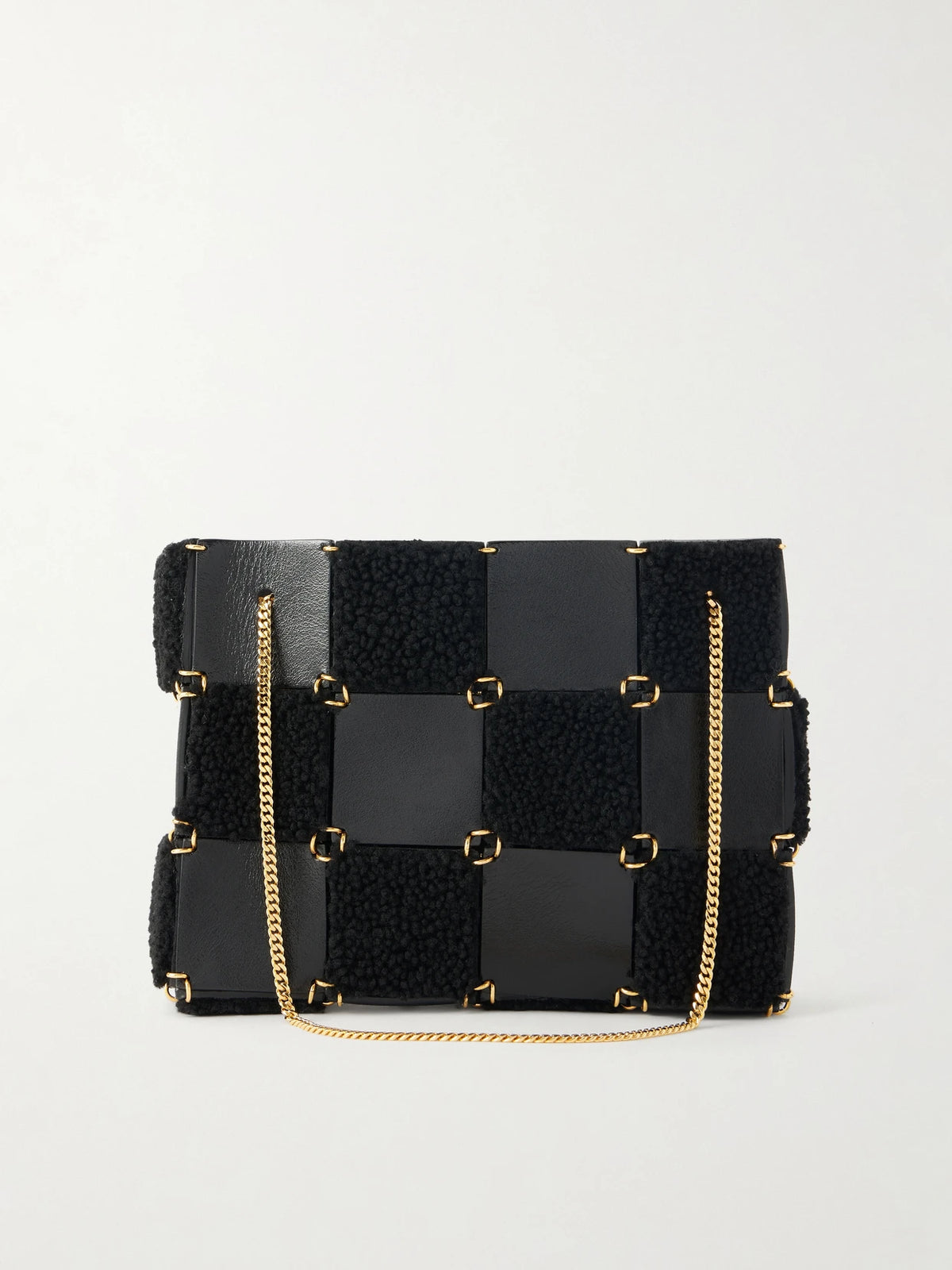 KHAITE Emma Mini Leather And Suede Shoulder Bag