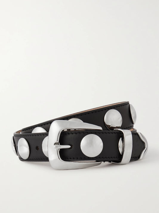 KHAITE The Benny Studded Leather Belt