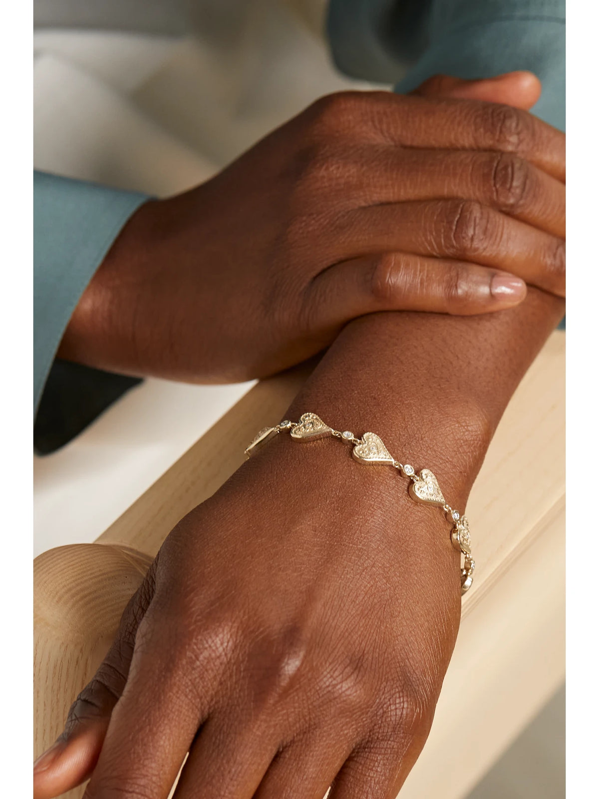 Image of Bracelets. Product name - Southwestern 14-karat Gold Diamond Bracelet in Multi colour by brand - Marlo Laz
