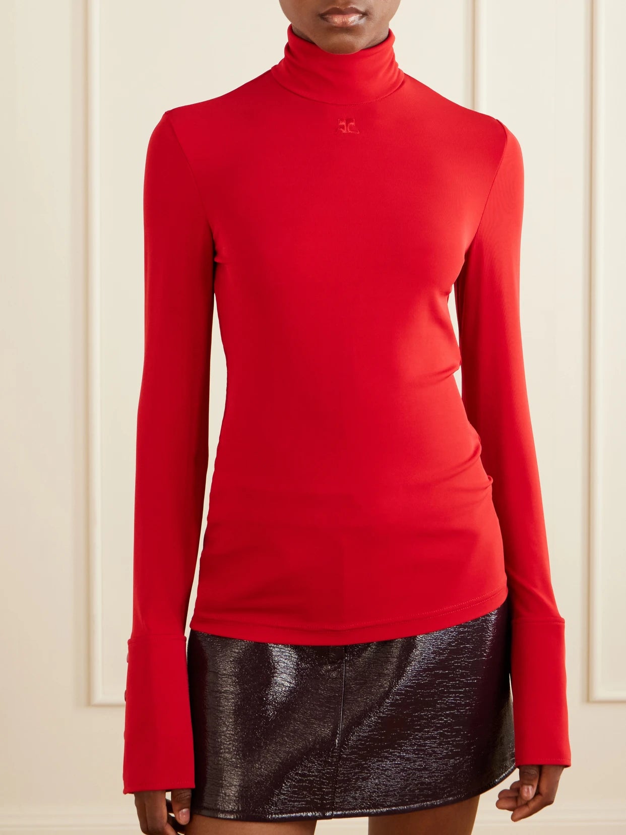 Jersey Rollneck Top