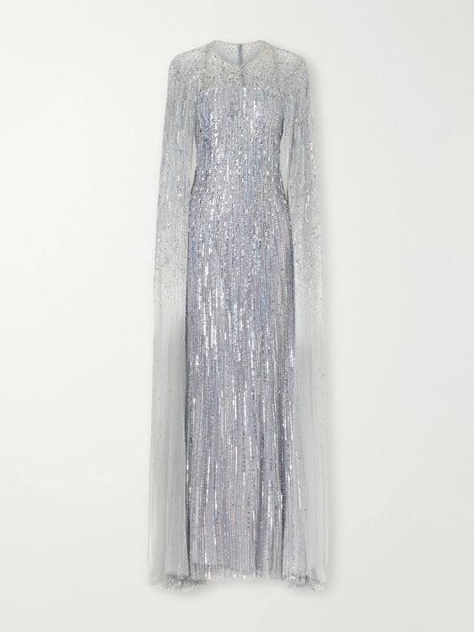 Jenny Packham Cosmic Dust Sequin-embellished Gown