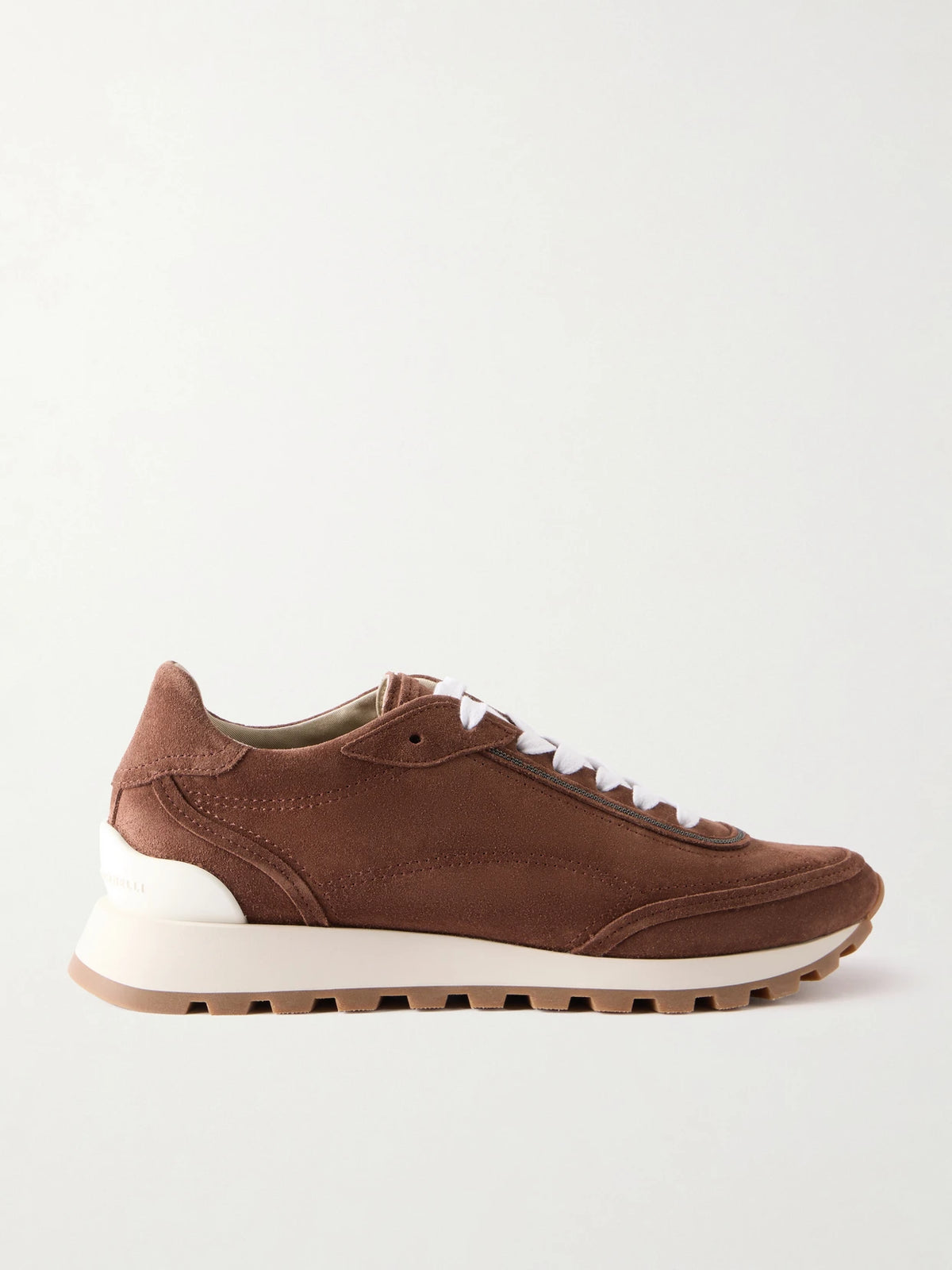 Suede Bead-embellished Sneakers