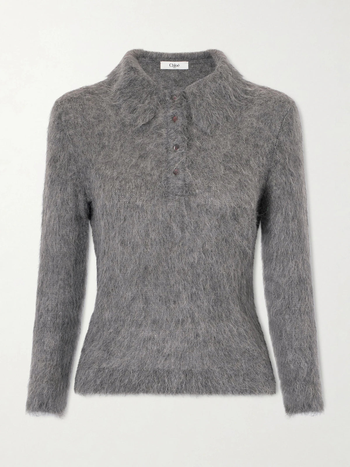 Alpaca-blend Polo Sweater