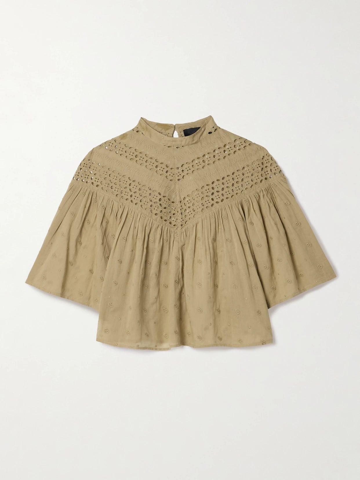Mikki Embroidered Broderie Anglaise Cotton-voile Blouse