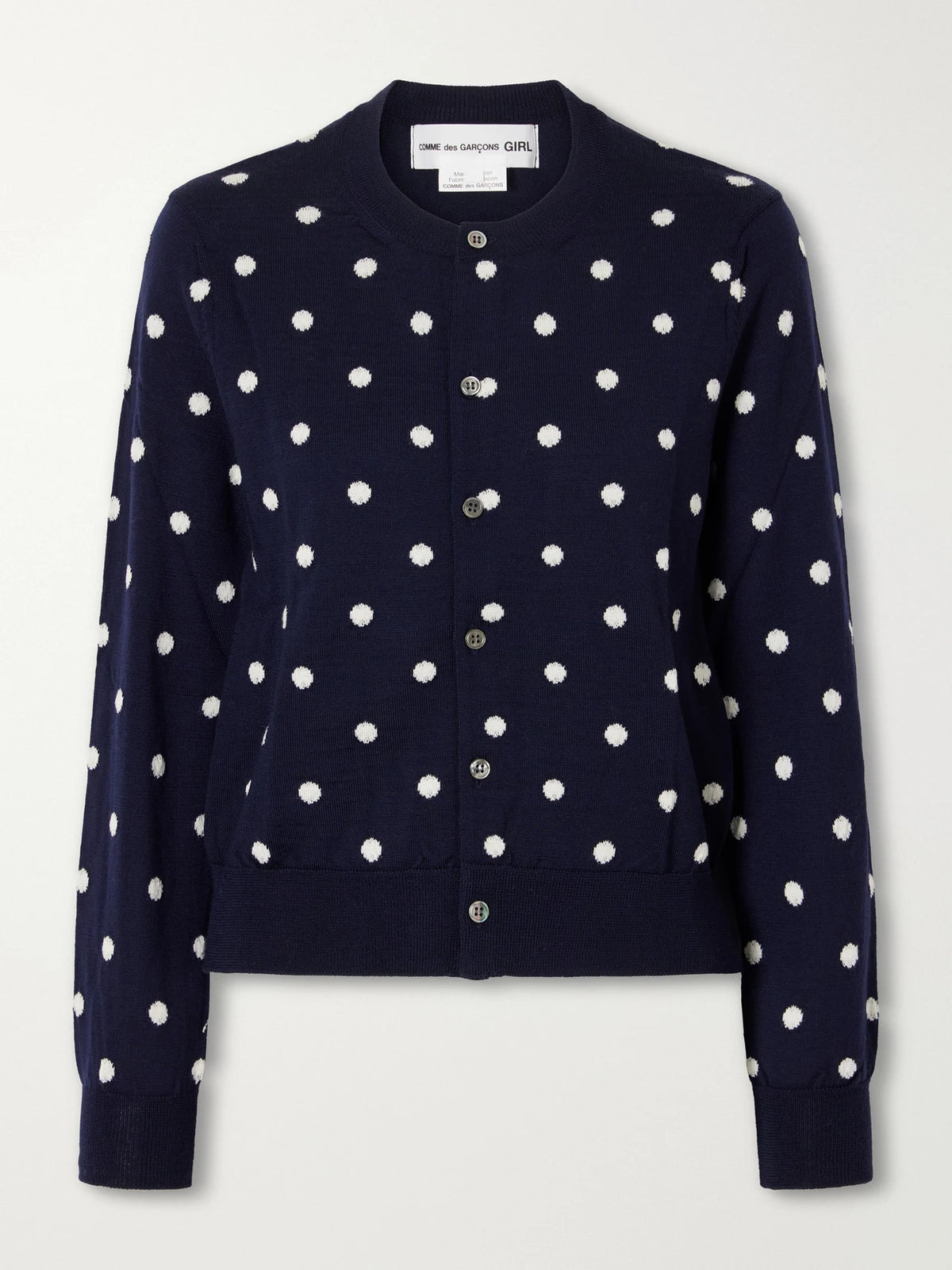 Comme des Garçons GIRL Polka-dot Wool Cardigan