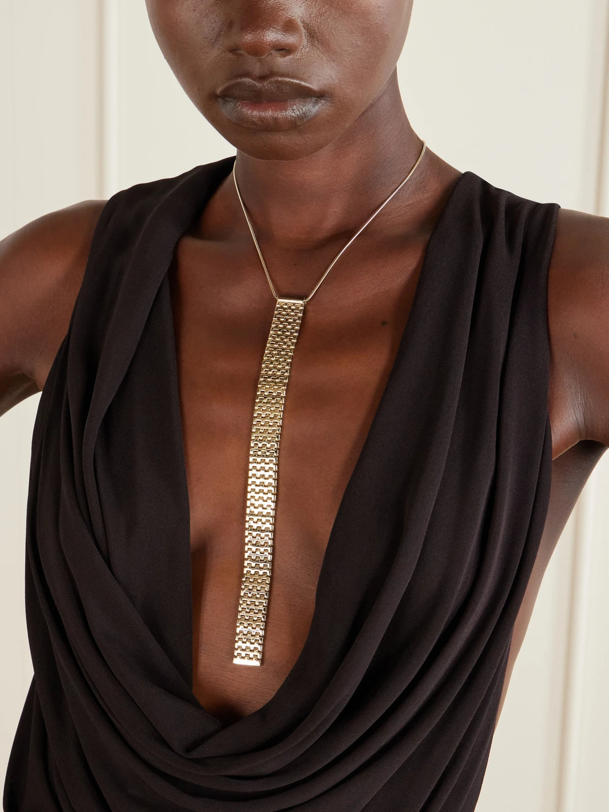 Image of Necklaces. Product name - Aion Gold-tone Pendant Necklace in Multi colour by brand - TOM FORD