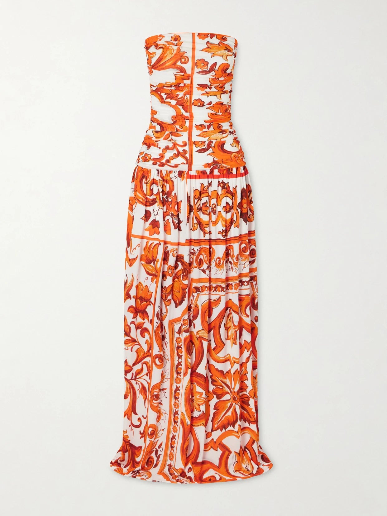 Printed Organza Maxi Dress