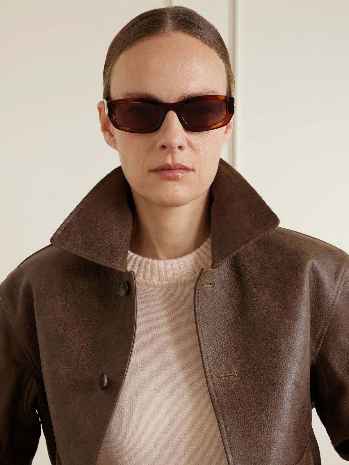 Image of Sunglasses. Product name - Glimpse Cat-eye Tortoiseshell Acetate Sunglasses in Multi colour by brand - Miu Miu Eyewear