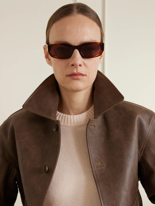 Image of Sunglasses. Product name - Glimpse Cat-eye Tortoiseshell Acetate Sunglasses in Multi colour by brand - Miu Miu Eyewear