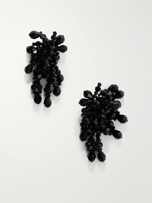 Simone Rocha Wilted Chandelier Crystal Earrings