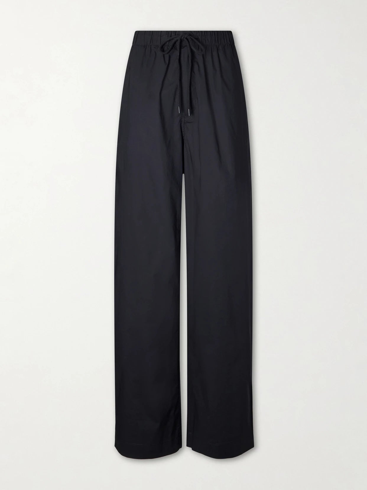 Image of Sleepwear & Loungewear. Product name - Cotton-blend Straight-leg Pants in Black colour by brand - SKIMS