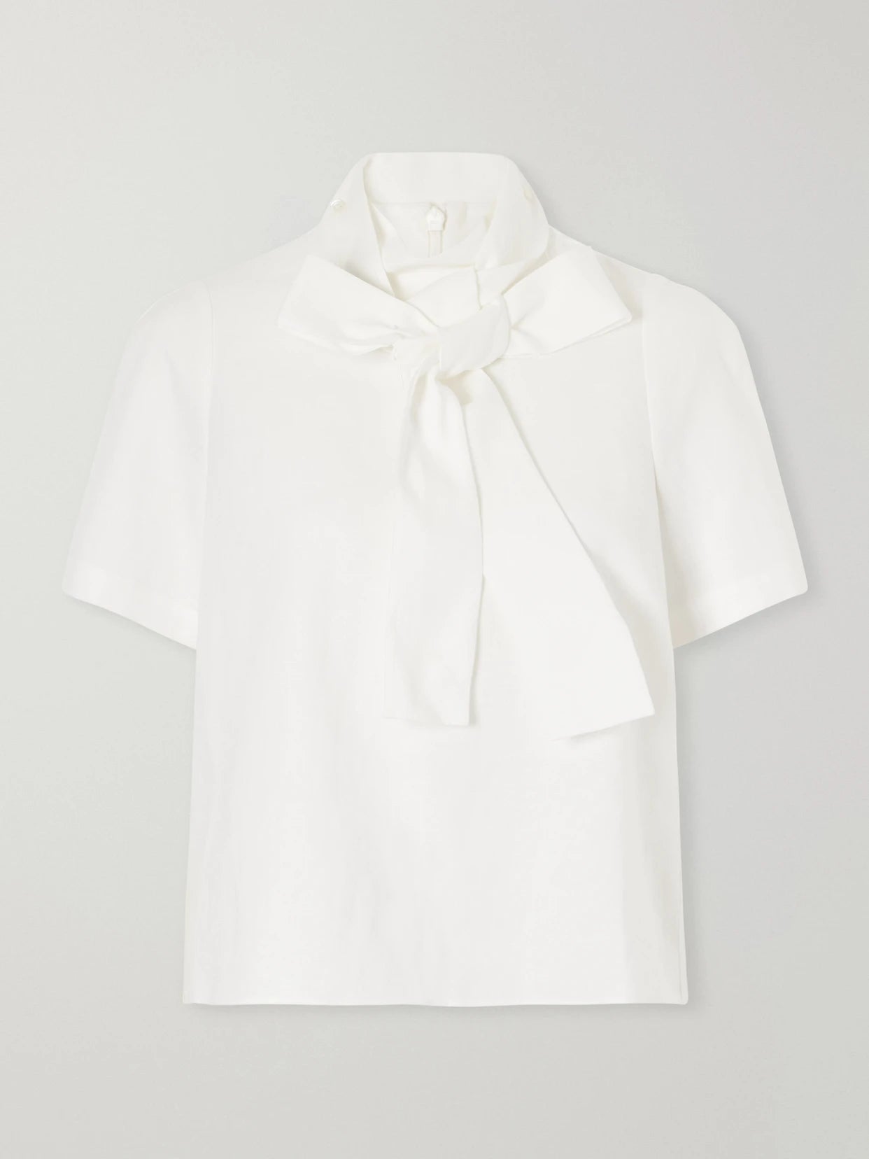 Bow-detailed Linen Blouse
