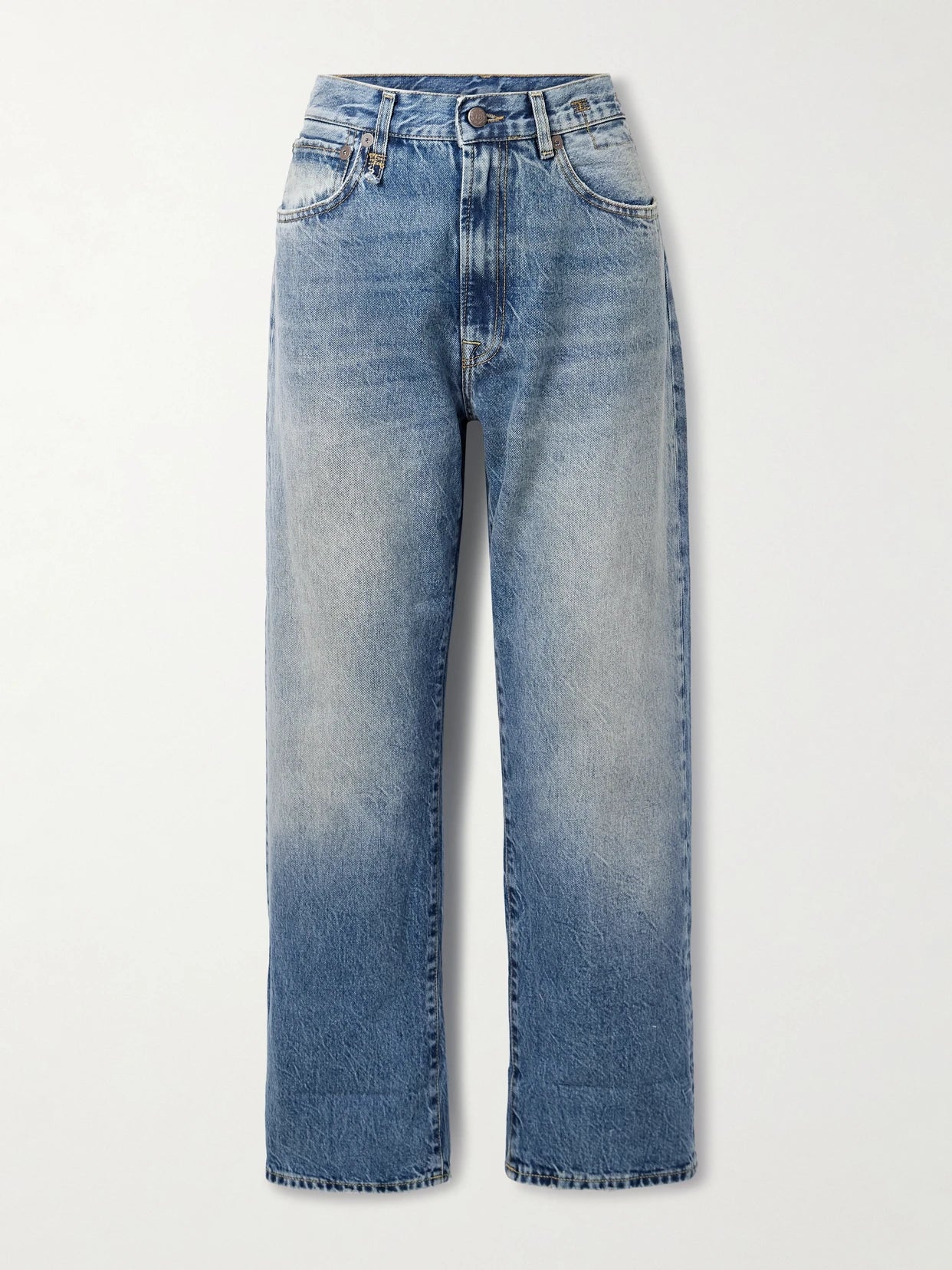 Image of Jeans. Product name - X-boyfriend Jeans in Mid denim colour by brand - R13
