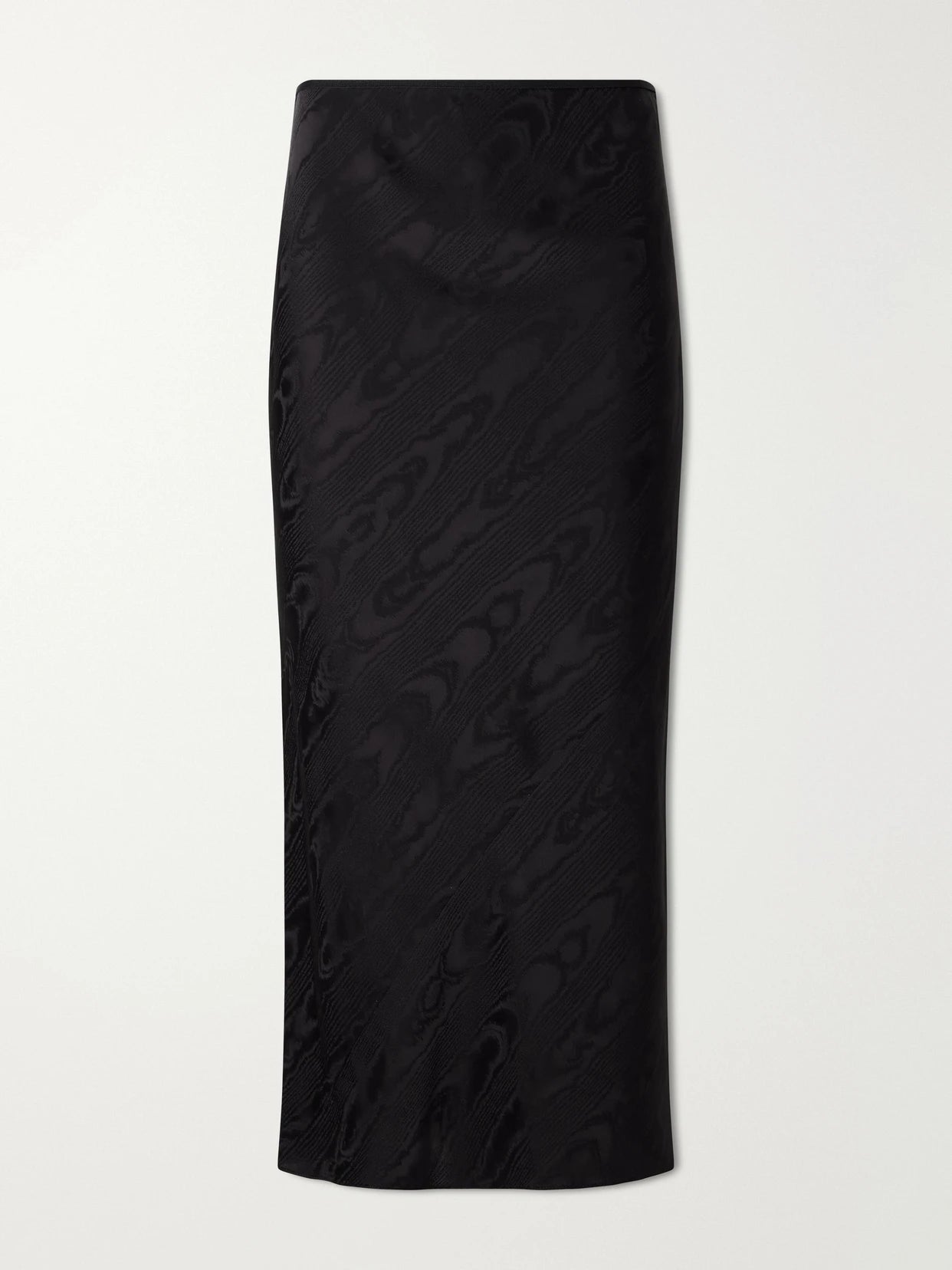 Image of a model wearing Skirts. Product name - Moire Midi Skirt in Black colour by brand - Dries Van Noten