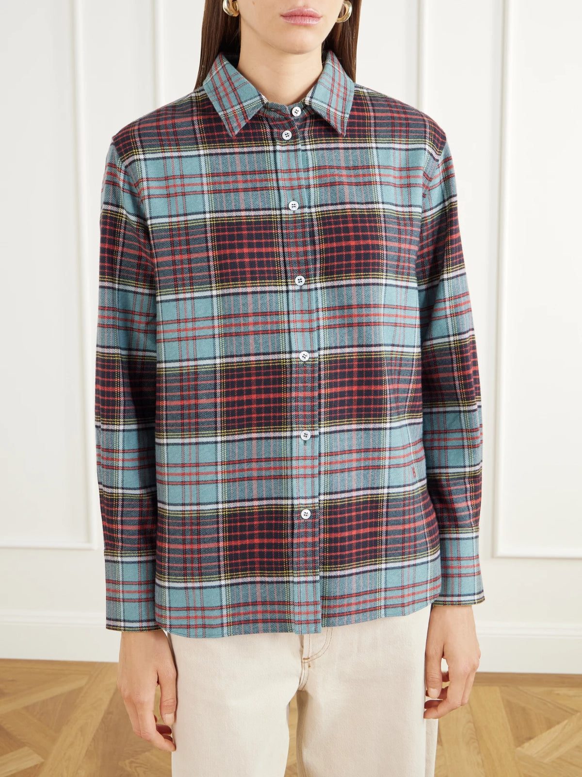 HIGH SPORT Jasper Checked Logo-embroidered Cotton-flannel Shirt