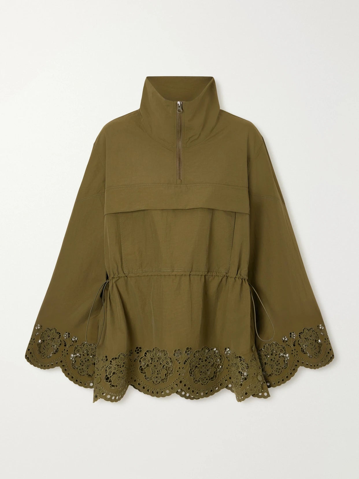 Vittoria Broderie Anglaise-trimmed Shell Jacket